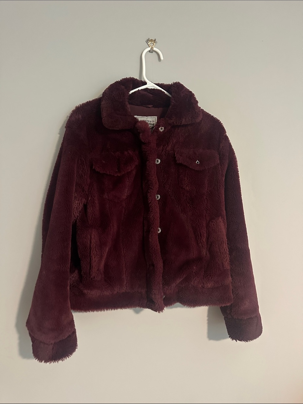 Levi's Faux Fur Jacket - Burgundy